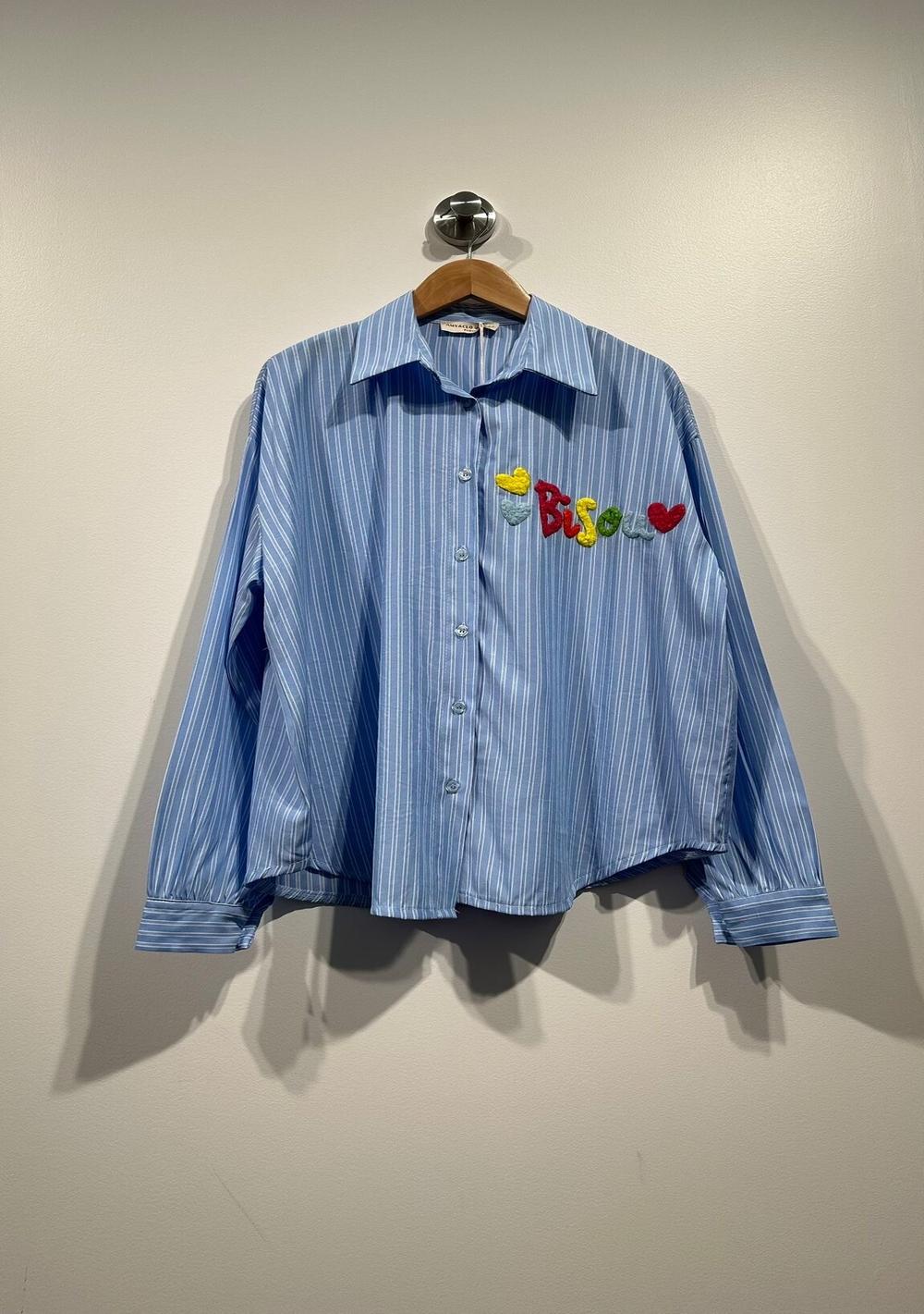 ♡ Gestreifte Bluse mit Aufdruck &