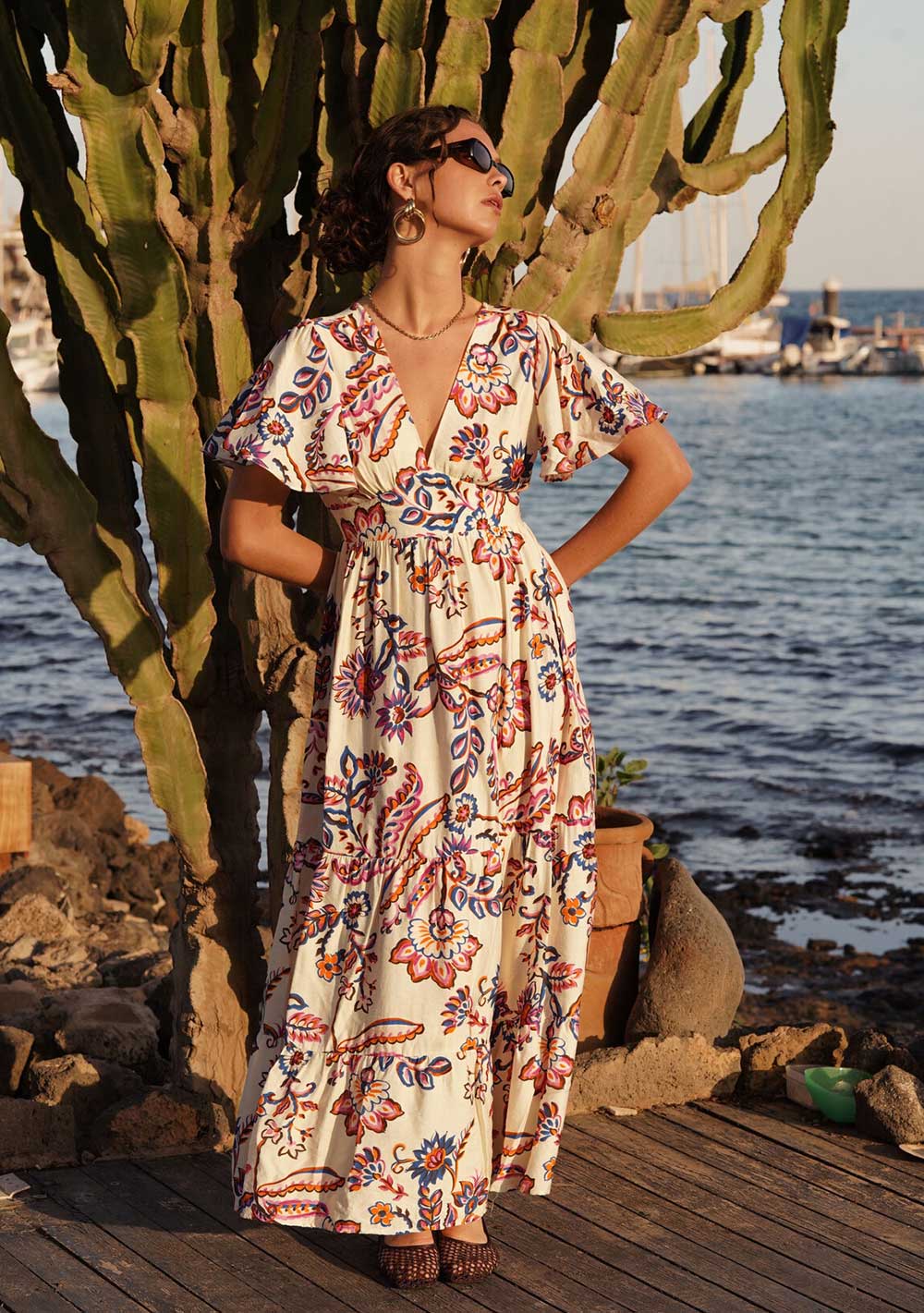 ♡ Maxikleid mit Flügelarm