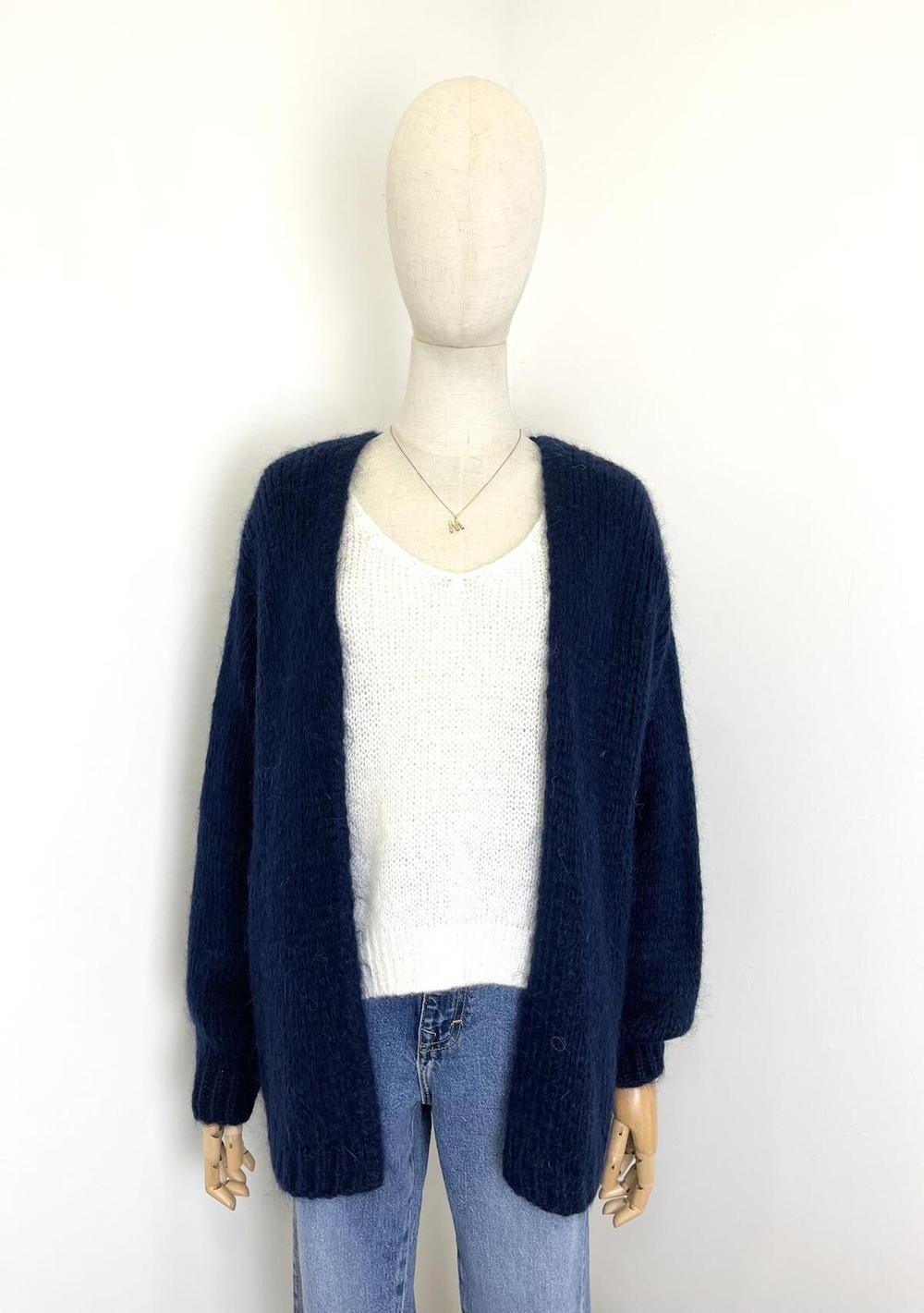 ♡ Offene Mohair Strickjacke