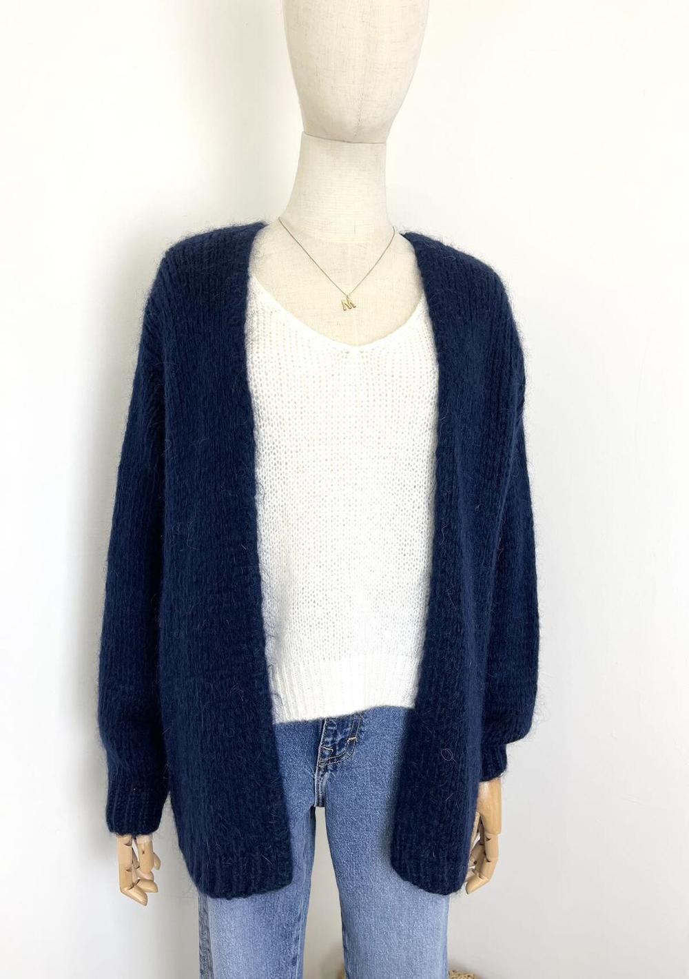 ♡ Offene Mohair Strickjacke