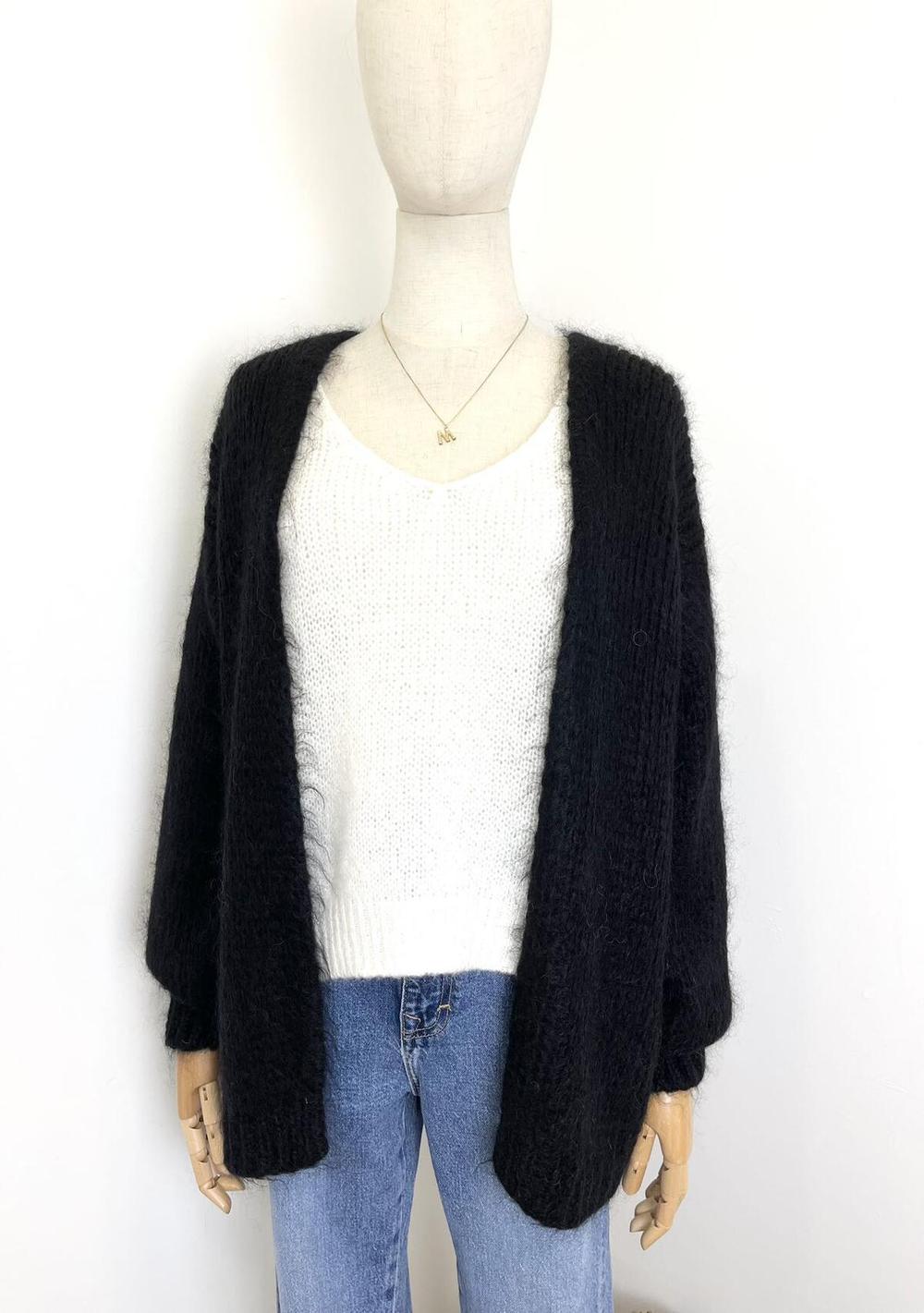 ♡ Offene Mohair Strickjacke
