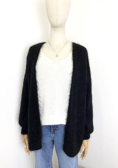 ♡ Offene Mohair Strickjacke