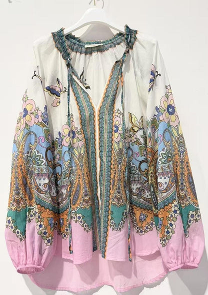 ♡ Boho-Bluse mit Schmetterlingen