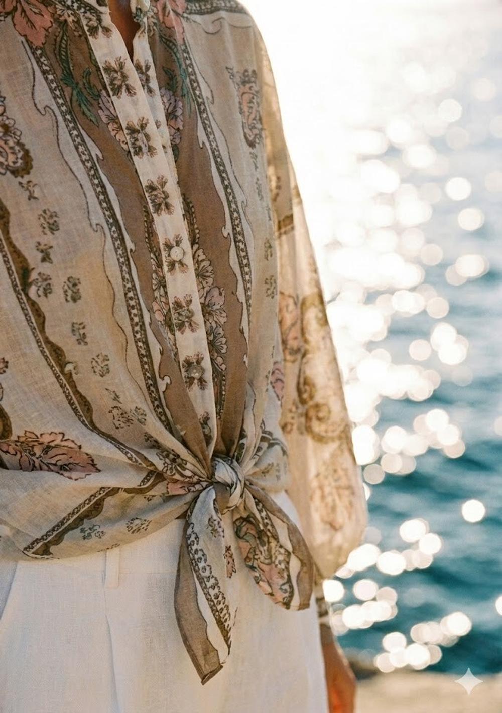 ♡ Boho-Bluse mit Knoten