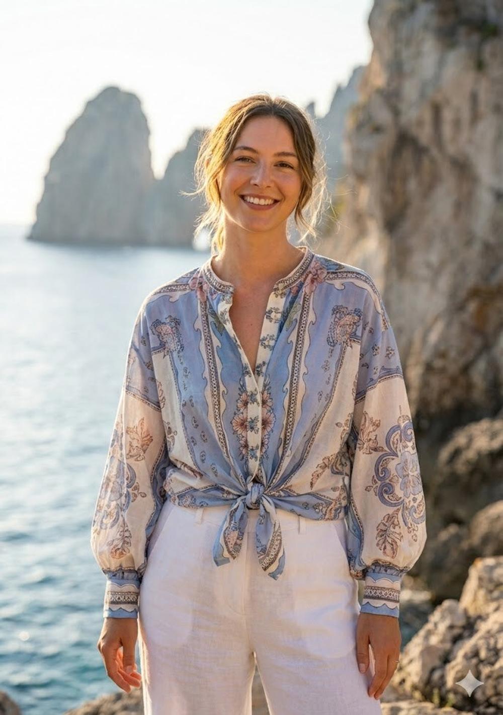 ♡ Boho-Bluse mit Knoten