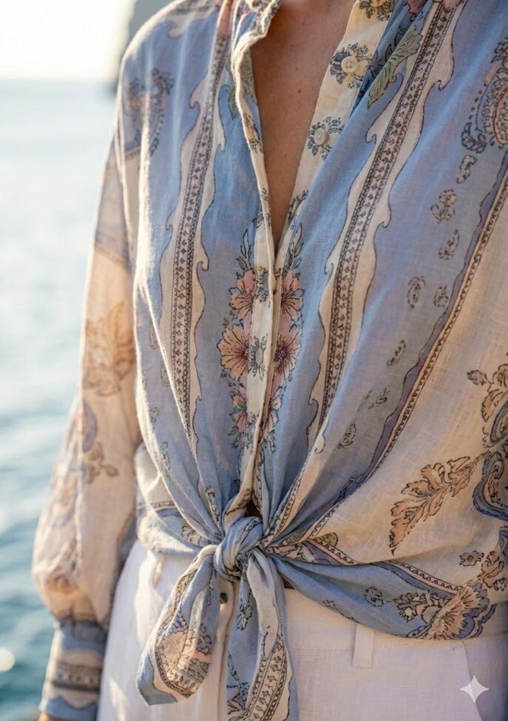 ♡ Boho-Bluse mit Knoten