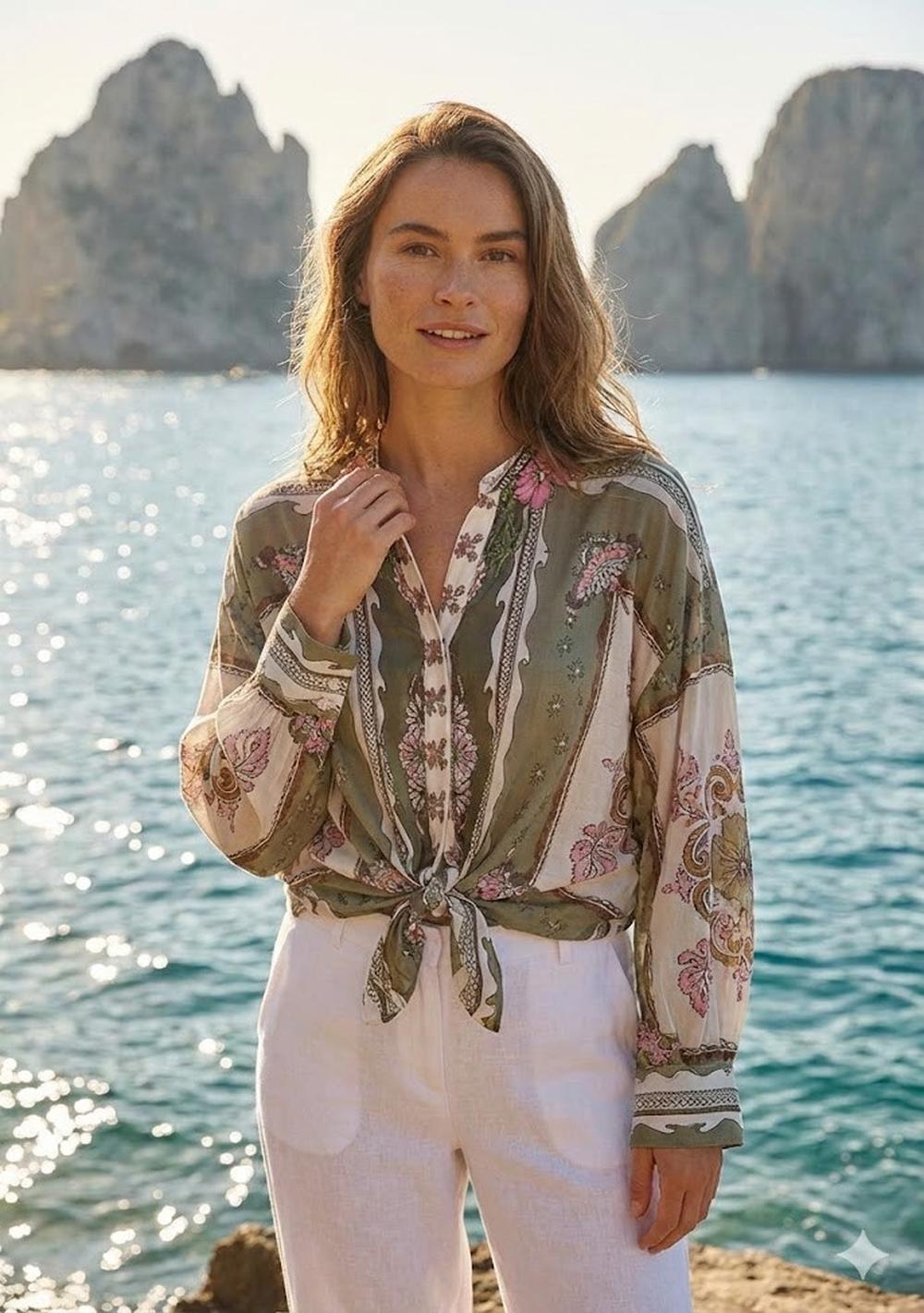 ♡ Boho-Bluse mit Knoten
