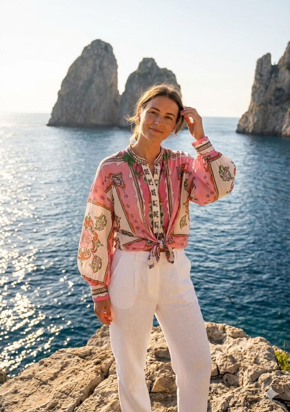 ♡ Boho-Bluse mit Knoten