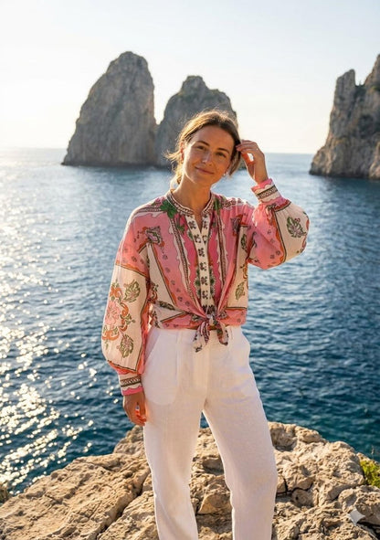 ♡ Boho-Bluse mit Knoten