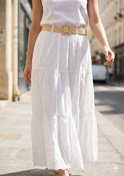 ♡  Maxirock mit Lochstickerei