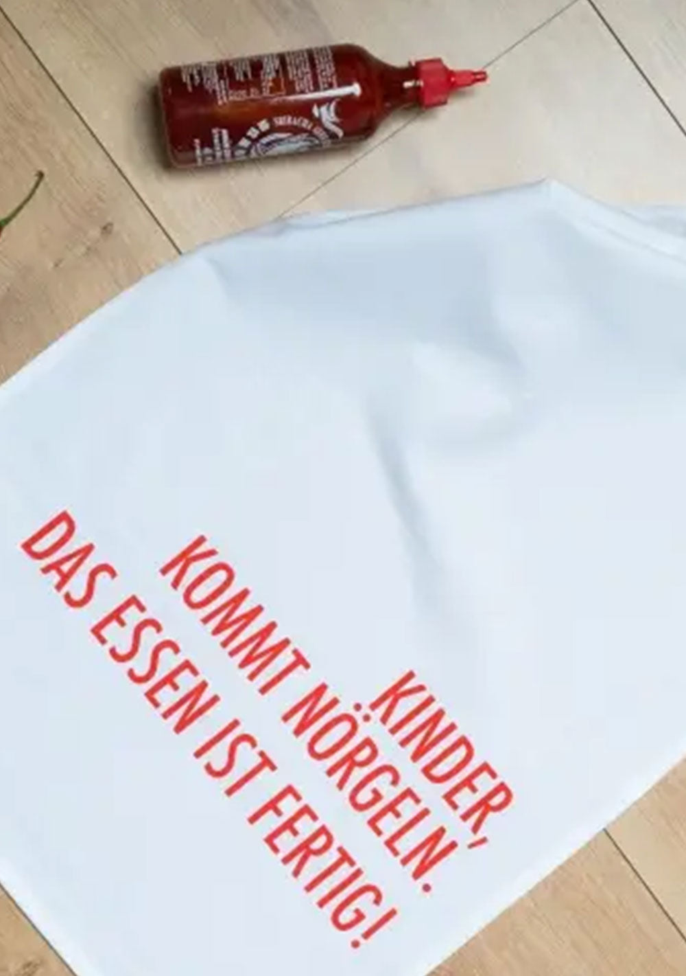 ♡  Geschirrtuch weiss, KINDER, KOMMT NÖRGELN.