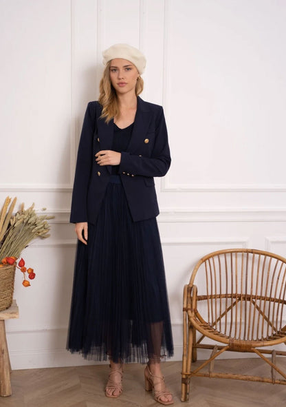 ♡ Doppelreihiger Blazer mit Goldknöpfen