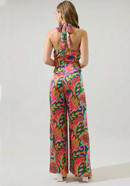 ♡ Jumpsuit mit tropischem Print