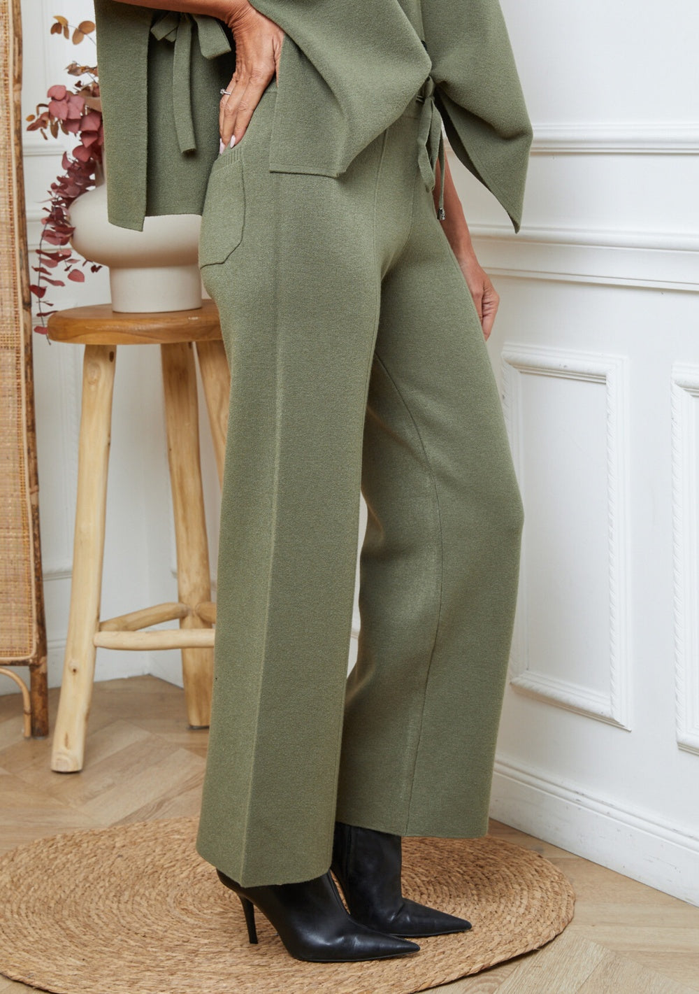 ♡ Strickhose mit Kordel und Tasche hinten