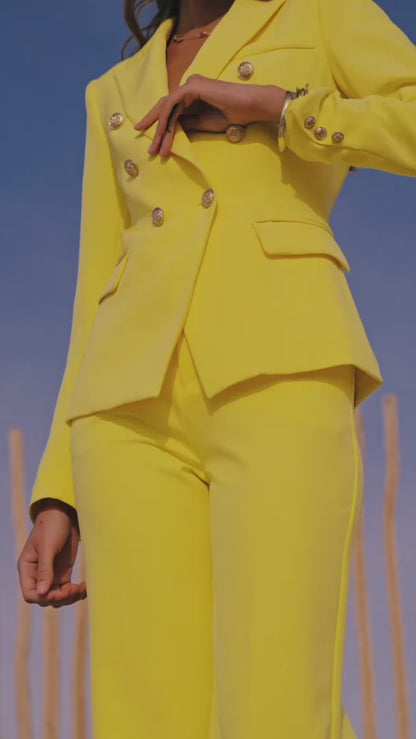 ♡ Doppelreihiger Blazer mit Goldknöpfen