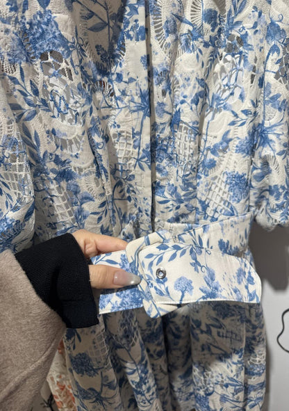 ♡ Minikleid mit Floraler Lochstickerei