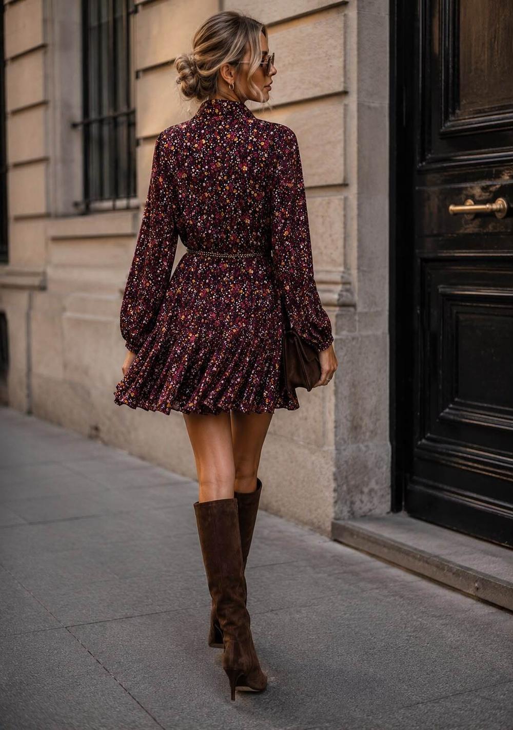 ♡ Kurzes Hemdkleid mit Blumenmuster