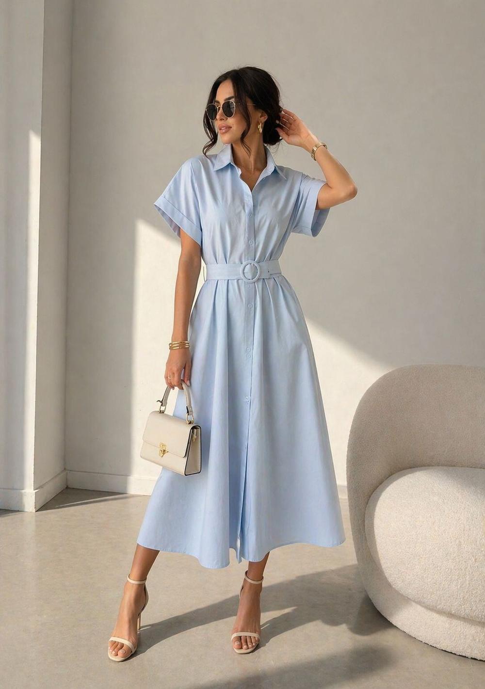 ♡ Fließendes Hemdblusenkleid