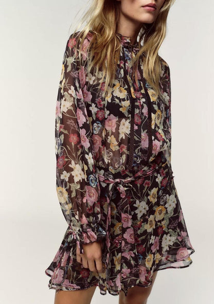 ♡ Minikleid mit Blumenprint