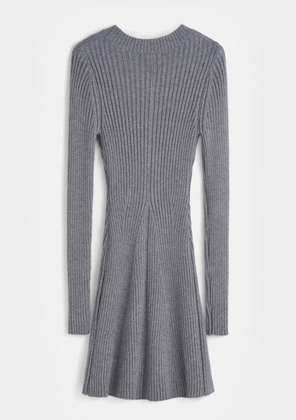 ♡ Geripptes Strickkleid