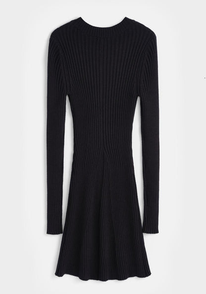 ♡ Geripptes Strickkleid