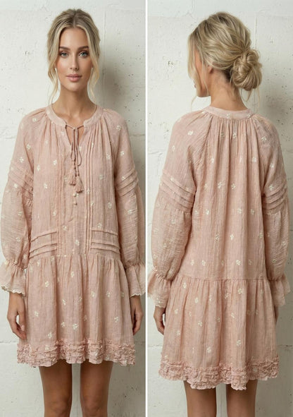 ♡ Boho Kleid mit Stickereien