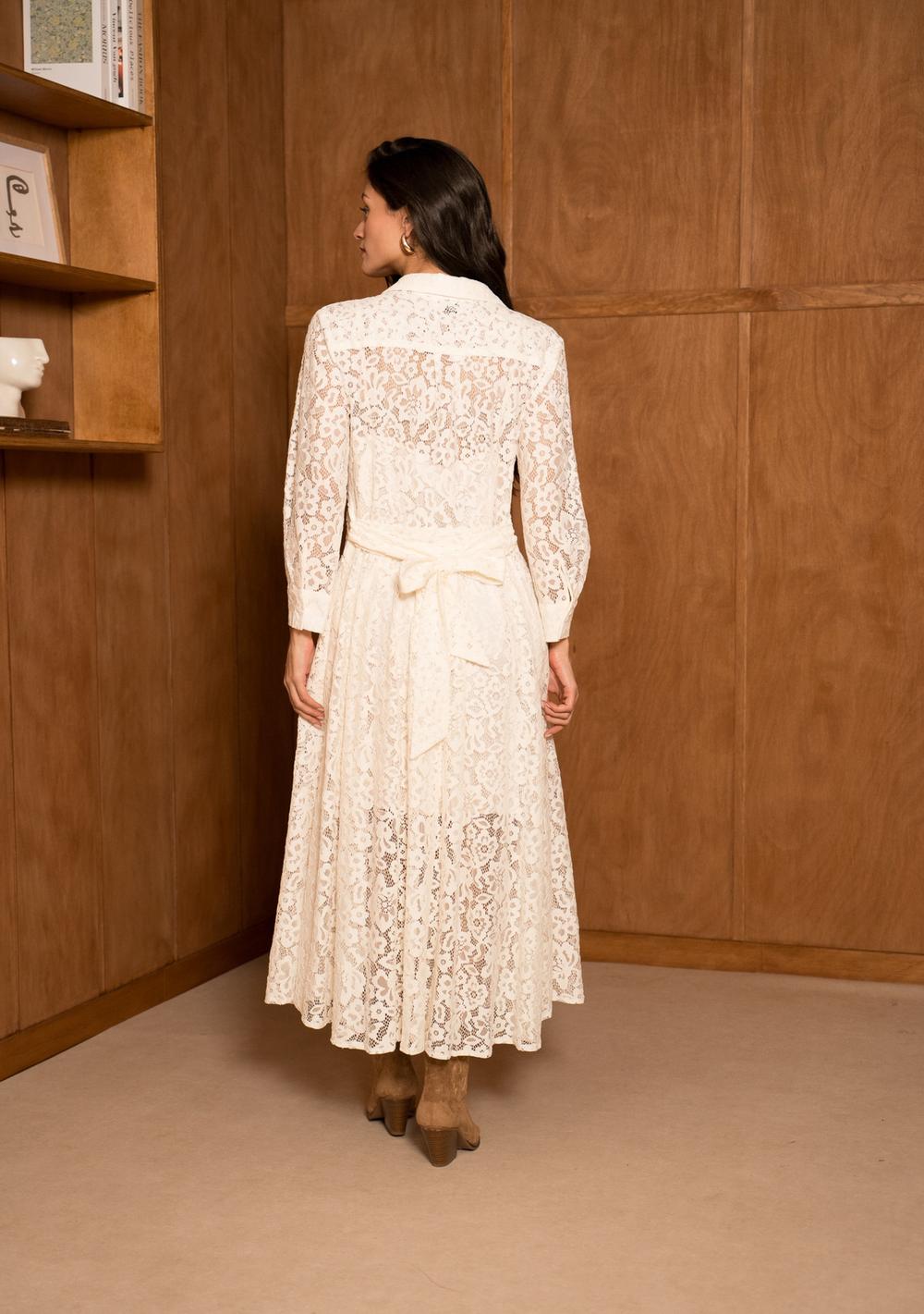 ♡ Langes Spitzen-Hemdkleid