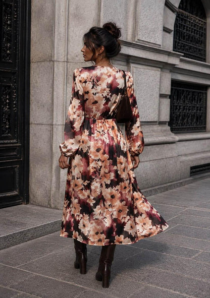 ♡ Maxikleid mit Wickel-V-Ausschnitt