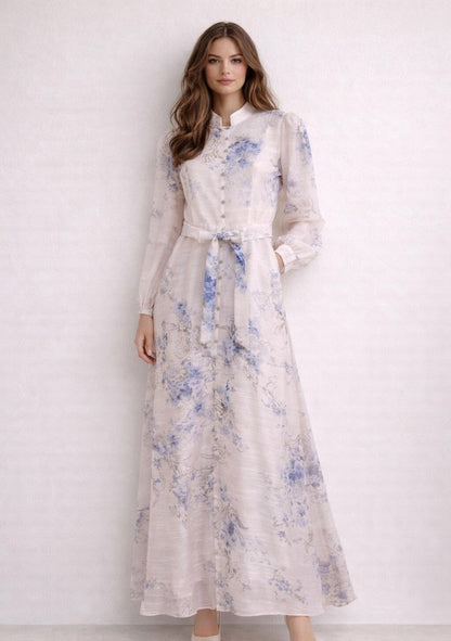 ♡ Fließendes Maxikleid mit Blumenmuster