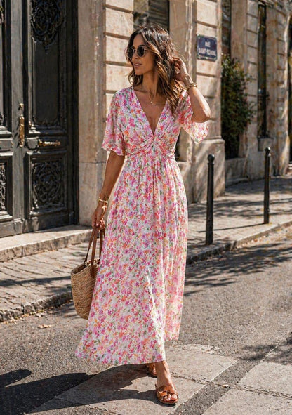 ♡ Maxikleid mit V-Ausschnitt