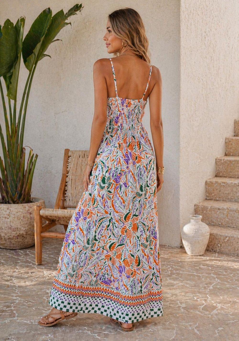 ♡ Fließendes Maxileid mit Boho-Print