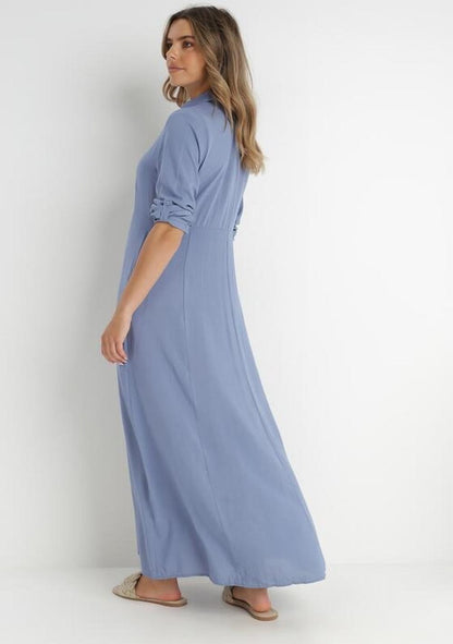 ♡ Unifarbendes Hemdblusenkleid