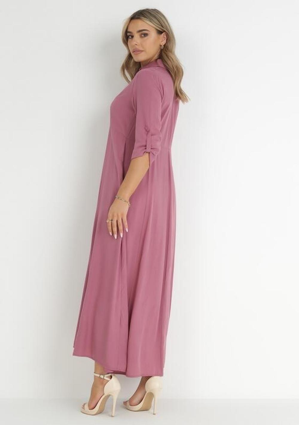 ♡ Unifarbendes Hemdblusenkleid