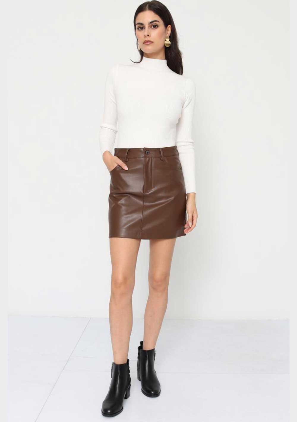 ♡ Kurzer Rock aus Kunstleder