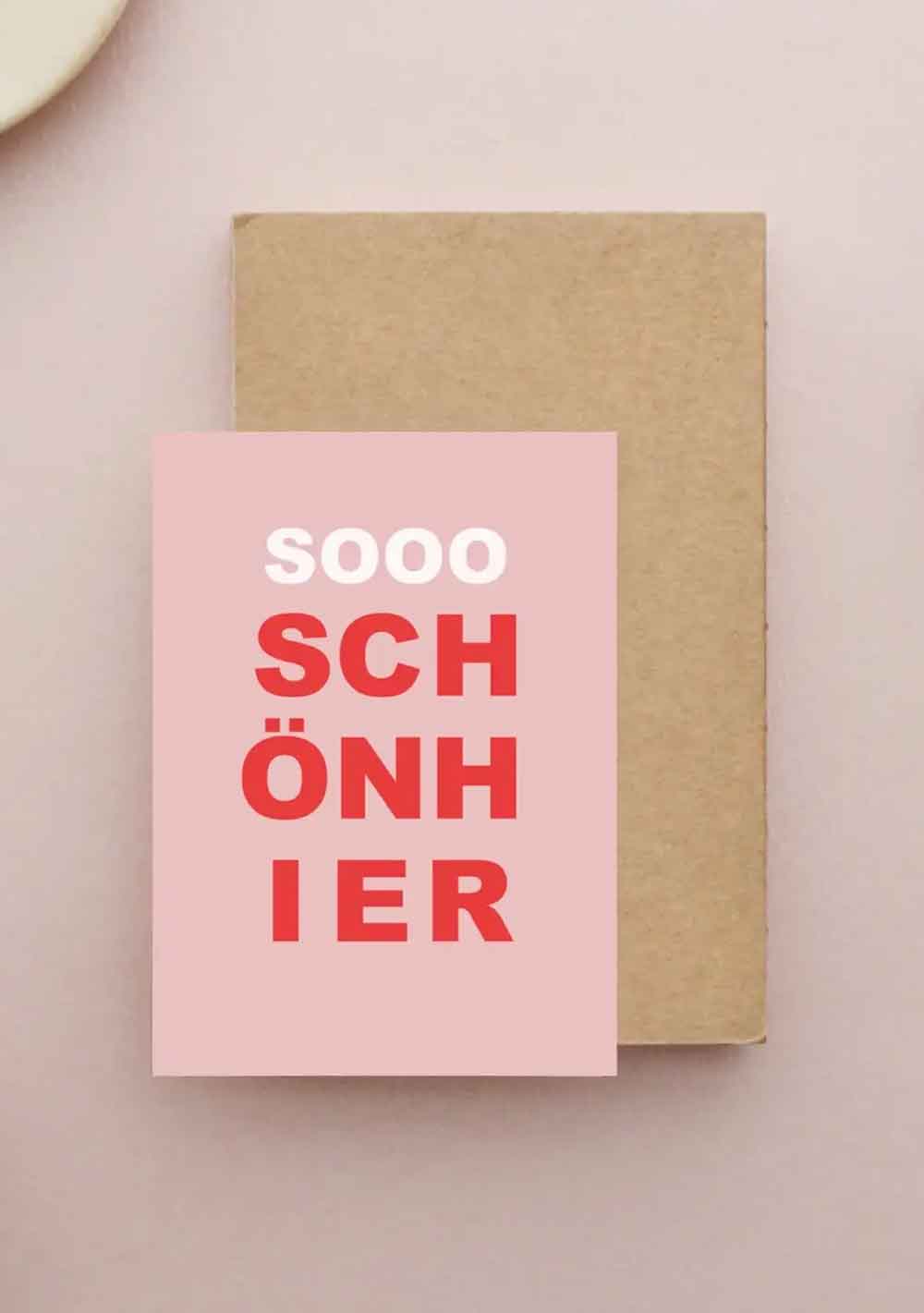 ♡ Postkarte &quot;sooo schön hier&quot;