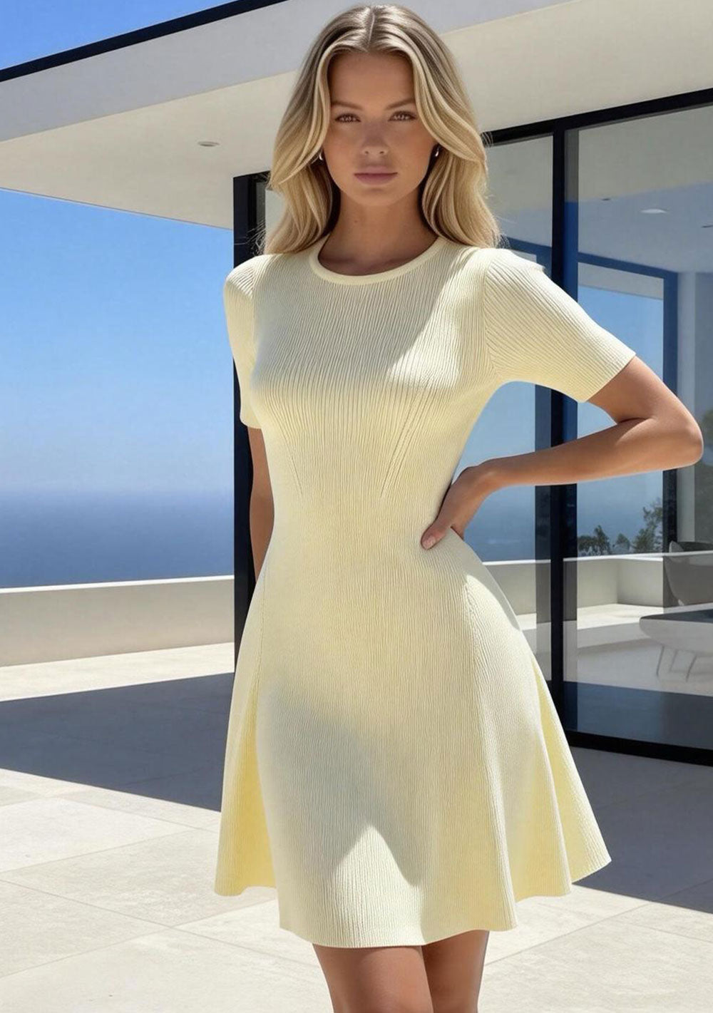 ♡ Strukturiertes Strickkleid